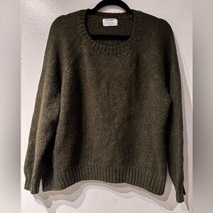 Old Navy Green Crew Neck Sweater Chunky Knit